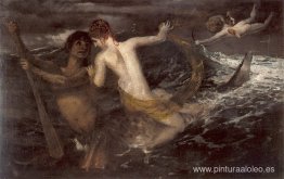 Tritón llevando una nereida a la espalda. Tritón llevando una nereida a la espalda.