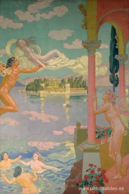 Panel 2. Zephyr transportando a Psyche a la Isla de las Delicias Panel 2. Zephyr transportando a Psyche a la Isla de las Delicias