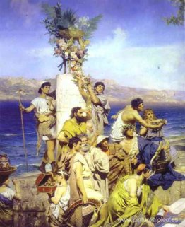 Friné sobre la celebración de Poseidón en Eleusis (detalle) Friné sobre la celebración de Poseidón en Eleusis (detalle)