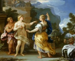 Venus castigando a Psique con una tarea Venus castigando a Psique con una tarea