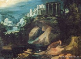 Landschaft mit Sibyllentempel Landschaft mit Sibyllentempel