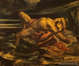 Filoctetes abandonado en la isla de Lemnos por los griegos en su Filoctetes abandonado en la isla de Lemnos por los griegos en su