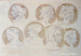 Estudios de medallones antiguos Estudios de medallones antiguos