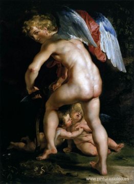 Cupido haciendo su arco Cupido haciendo su arco