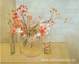 Ramo de invierno (membrillo en flor, rosal, narciso, rosa de inv Ramo de invierno (membrillo en flor, rosal, narciso, rosa de inv