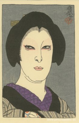 Taminosuke en el papel de Otsuma. Taminosuke en el papel de Otsuma.