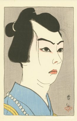 Uzaemon en el papel de Shirai Gonpachi Uzaemon en el papel de Shirai Gonpachi