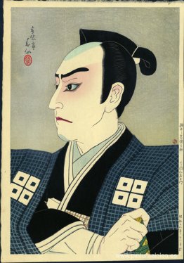 Kitaoka Nizaemon como Wakasanosuke en Chushingura Kitaoka Nizaemon como Wakasanosuke en Chushingura