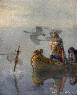 Y cuando llegaron a la espada que sostenía la mano, el rey Artur Y cuando llegaron a la espada que sostenía la mano, el rey Artur