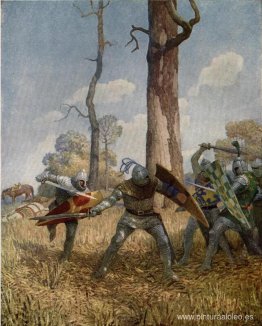 Lucharon con él a pie más de tres horas, ambos delante de él. Lucharon con él a pie más de tres horas, ambos delante de él.