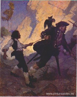 Jim, Long John Silver y su loro Jim, Long John Silver y su loro