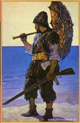 Ilustración de Robinson Crusoe Ilustración de Robinson Crusoe