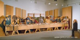 Autorretrato mirando la última cena Autorretrato mirando la última cena