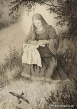 Virgen María y la golondrina Virgen María y la golondrina