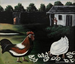 gallina con sus polluelos gallina con sus polluelos