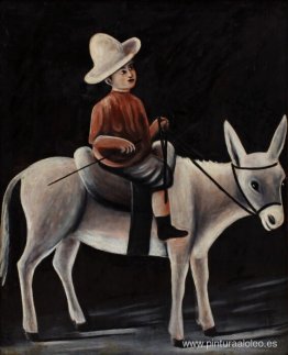 Un niño en un burro Un niño en un burro