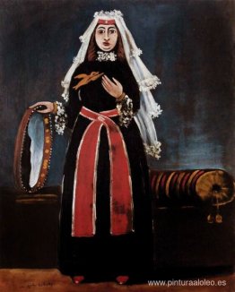 Mujer georgiana con pandereta Mujer georgiana con pandereta