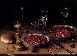 Naturaleza muerta con cerezas y fresas en cuencos chinos Naturaleza muerta con cerezas y fresas en cuencos chinos