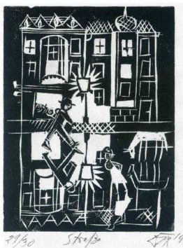 Calle (Strasse) del portafolio Nueve xilografías Calle (Strasse) del portafolio Nueve xilografías