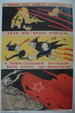 Con una lanza nuestro enemigo está acabado, luego lo matamos con Con una lanza nuestro enemigo está acabado, luego lo matamos con