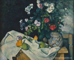 Bodegón con flores y frutas Bodegón con flores y frutas