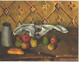 Bodegón con manzanas, servilletas y una lata de leche. Bodegón con manzanas, servilletas y una lata de leche.