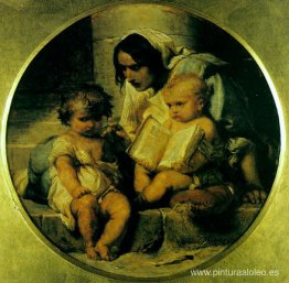 Un niño aprendiendo a leer Un niño aprendiendo a leer