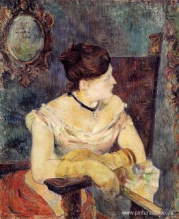 Mette Gauguin con un vestido de noche Mette Gauguin con un vestido de noche