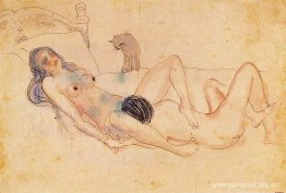 Dos desnudos y un gato Dos desnudos y un gato