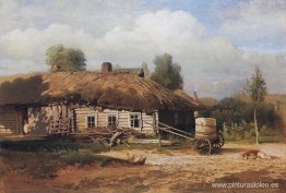 paisaje con cabaña paisaje con cabaña