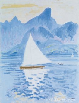 Lago Thun con cadena Stockhorn Lago Thun con cadena Stockhorn