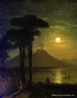 La Bahía de Nápoles en una noche de luna. Vesubio La Bahía de Nápoles en una noche de luna. Vesubio