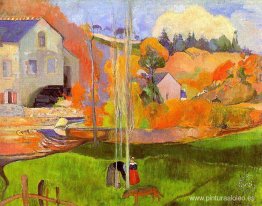 Un paisaje bretón. El molino de David. Un paisaje bretón. El molino de David.