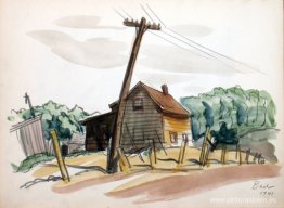 Sin título, Casa y poste telefónico Sin título, Casa y poste telefónico