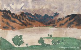 Paisaje con un río (Noruega entre Bergen y Christiania) Paisaje con un río (Noruega entre Bergen y Christiania)