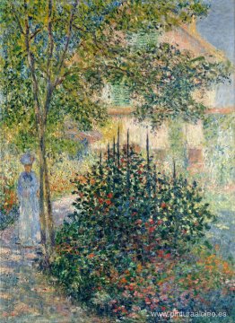 Camille Monet en el jardín de la casa de Argenteuil Camille Monet en el jardín de la casa de Argenteuil