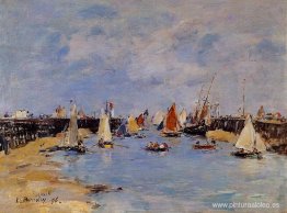 Trouville. La marea baja del embarcadero. Trouville. La marea baja del embarcadero.