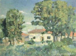 Paisaje con casas blancas. Paisaje con casas blancas.