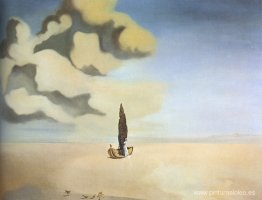 Figura y cortinas en un paisaje. Figura y cortinas en un paisaje.