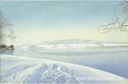Día azul de invierno con Schienerberg Día azul de invierno con Schienerberg