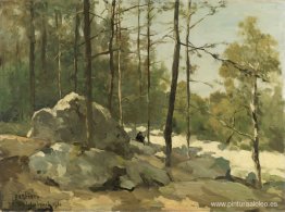 Vista al bosque cerca de Barbizon Vista al bosque cerca de Barbizon