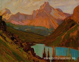 Pico de la catedral, lago O'Hara Pico de la catedral, lago O'Hara