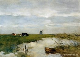 Paisaje de pólder holandés Paisaje de pólder holandés