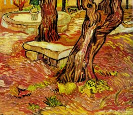 El banco de piedra del jardín del hospital Saint-Paul El banco de piedra del jardín del hospital Saint-Paul