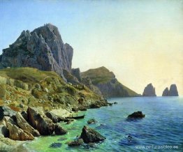 En la isla de Capri. Acantilados costeros. En la isla de Capri. Acantilados costeros.