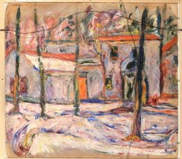 Escena del pueblo de invierno Escena del pueblo de invierno