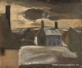 Un pueblo cubierto de nieve Un pueblo cubierto de nieve