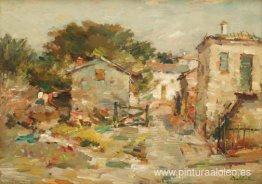 paisaje con casas paisaje con casas