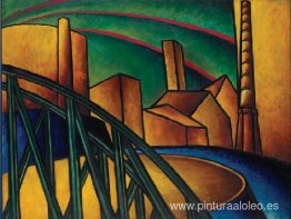 Paisaje con puente en Óbuda Hajógyár Paisaje con puente en Óbuda Hajógyár