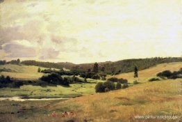 El valle del río cerca del pueblo de Vori verticilo, paisaje con El valle del río cerca del pueblo de Vori verticilo, paisaje con